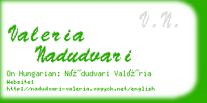 valeria nadudvari business card